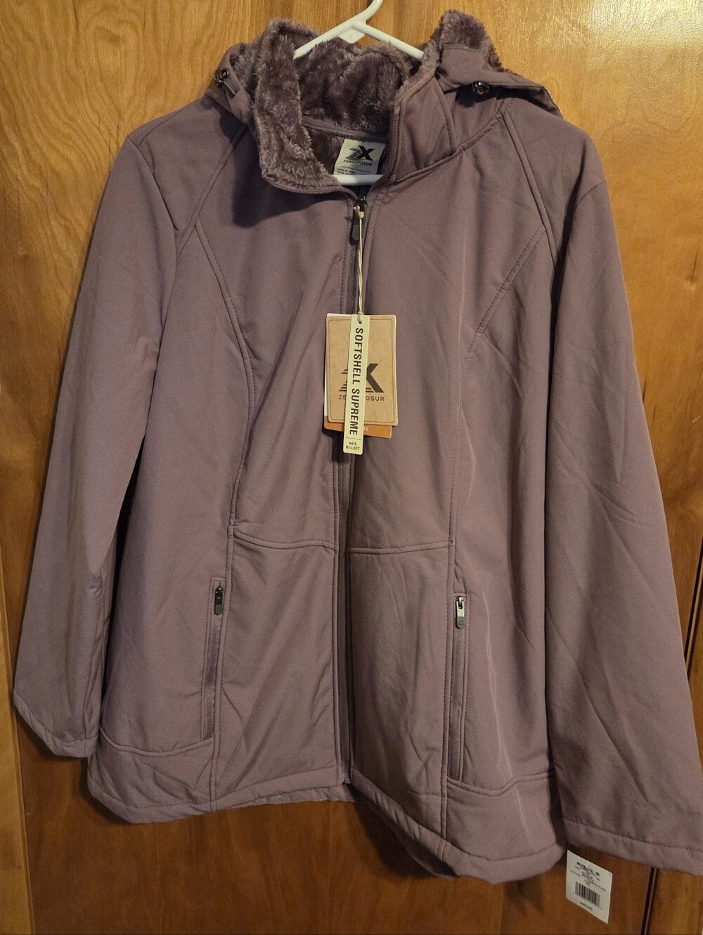 ZeroXposur Women Faded Plum Lillian Plush-Lined Soft Shell Jacket Size 1X